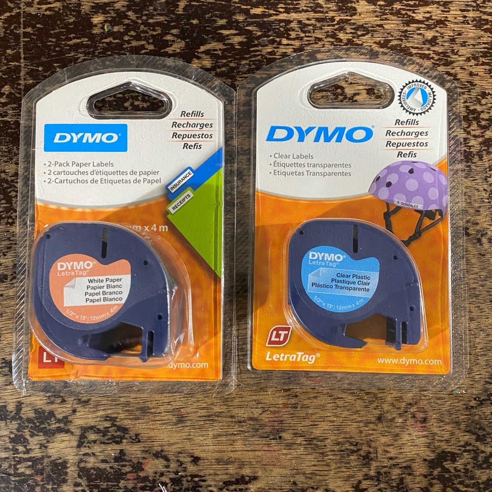 DYMO Label Refill Pack - White and Clear